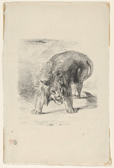 León de pie, 1833 de Eugène Delacroix