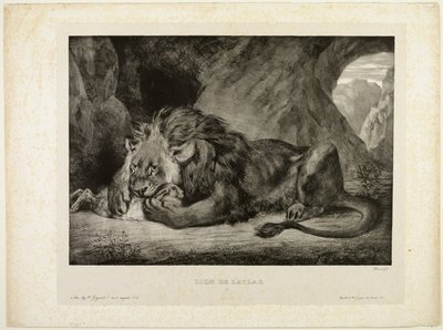 León de las montañas del Atlas de Eugène Delacroix