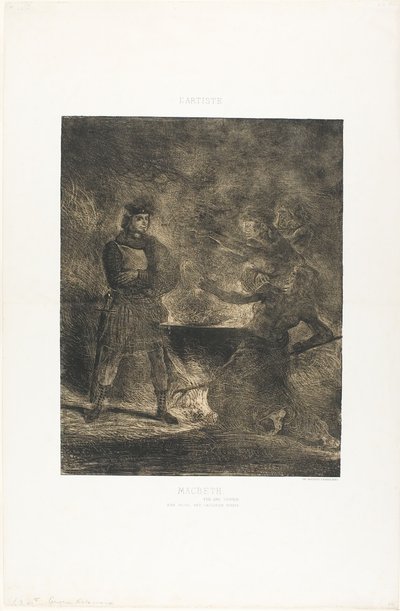 Macbeth y las Brujas de Eugène Delacroix