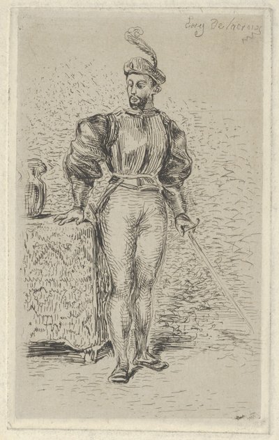 Hombre de armas de Eugène Delacroix