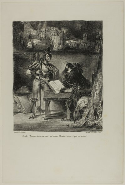 Mefistófeles apareciendo a Fausto, de Fausto de Eugène Delacroix