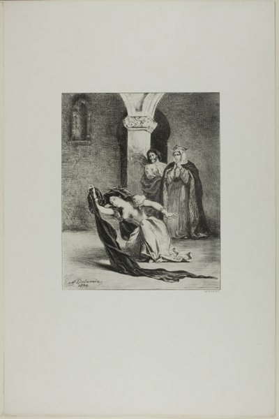 La canción de Ofelia de Eugène Delacroix