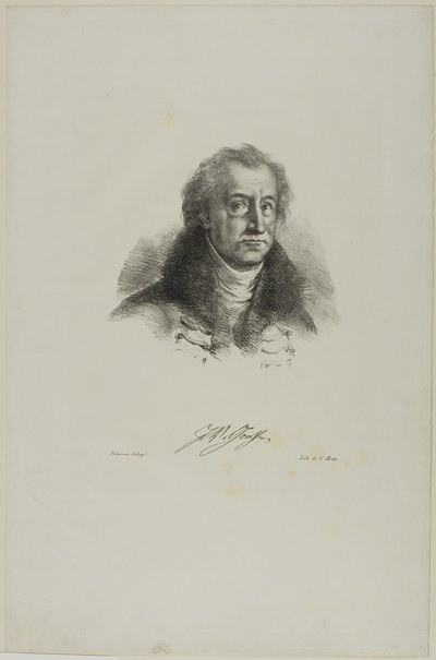 Retrato de Goethe, de Fausto de Eugène Delacroix