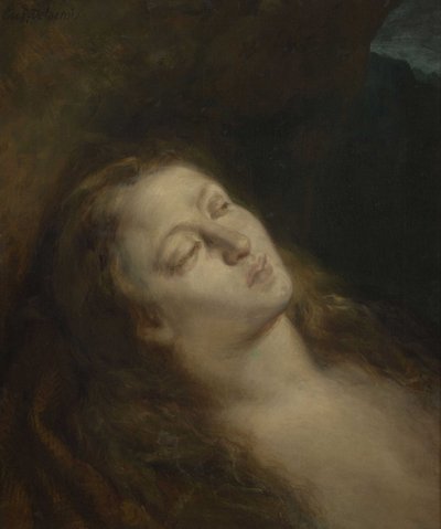 Santa María Magdalena en el desierto, 1845 de Eugène Delacroix