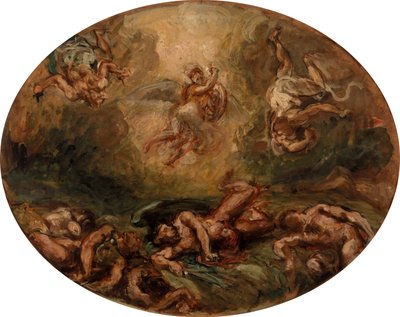 San Miguel vence al diablo de Eugène Delacroix