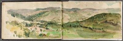 Cuaderno de bocetos del viaje del artista a Alemania de Eugène Delacroix