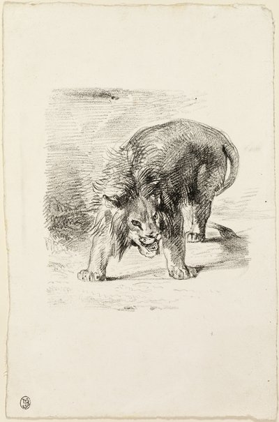 León de Pie de Eugène Delacroix