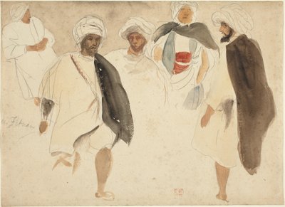 Estudio de árabes de Eugène Delacroix
