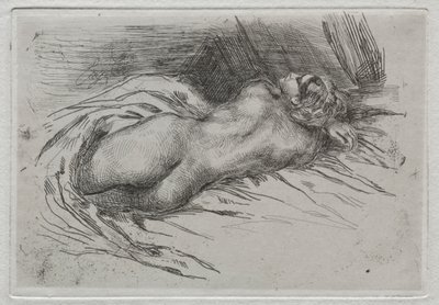 Study of a Woman Seen from the Back de Eugène Delacroix