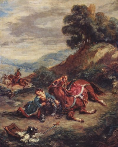 La muerte de Lara de Eugène Delacroix