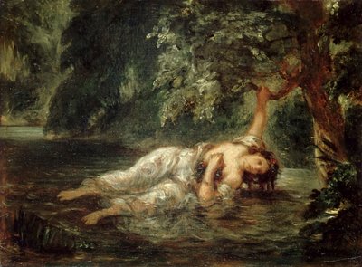 La Muerte de Ofelia, 1853 de Eugène Delacroix