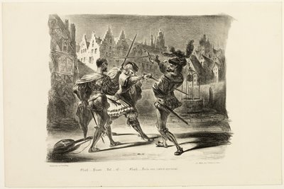 El duelo entre Fausto y Valentín, de Fausto de Eugène Delacroix