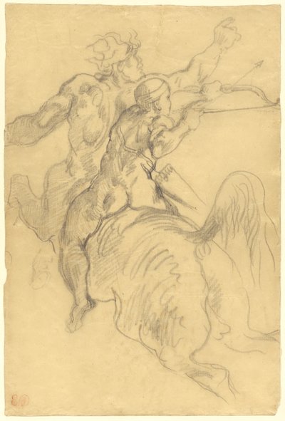 La educación de Aquiles de Eugène Delacroix