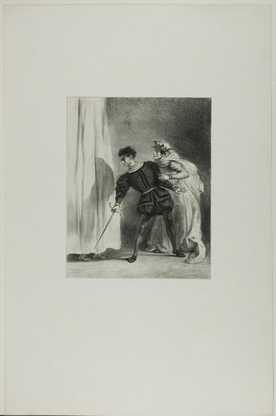 El asesinato de Polonio de Eugène Delacroix