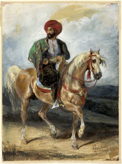 El jinete turco de Eugène Delacroix