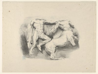 Teseo conquistador del centauro Eurytus, 1825 de Eugène Delacroix