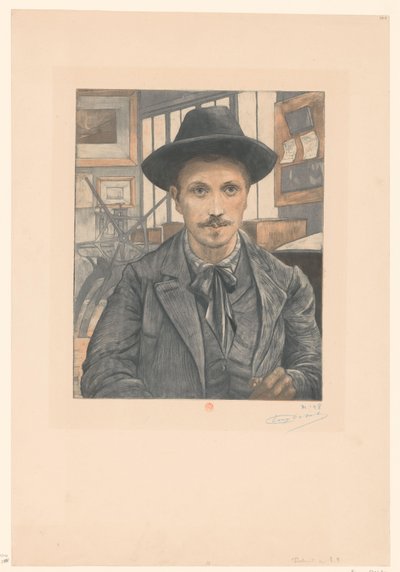 Autorretrato de Eugène Delâtre de Eugène Delâtre (signed by artist)
