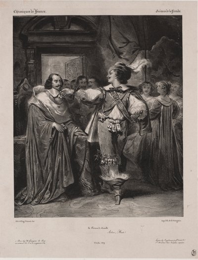 Crónicas de Francia: Escena de la Fronda - El Príncipe de Condé de Eugène François Marie Joseph Devéria