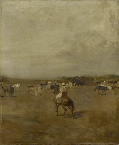 Campamento árabe, c.1847 de Eugène Fromentin