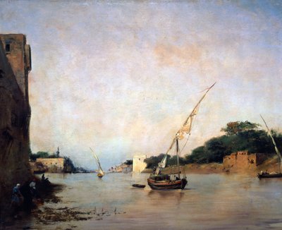 Vista del Nilo, siglo XIX de Eugène Fromentin
