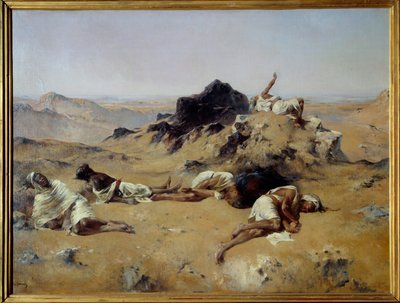 Desierto. Hombres sedientos. 1869 de Eugène Fromentin