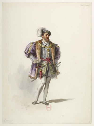 Btv1b84558104 03 - Saint-Saëns - Enrique VIII - Modelos de trajes - Lacoste - 3. Seigneur de Eugene Lacoste