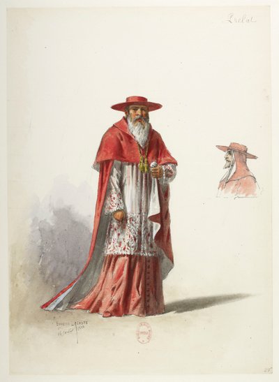 Btv1b84558104 27 - Saint-Saëns - Enrique VIII - Modelos de trajes - Lacoste - 27. Prelado de Eugene Lacoste