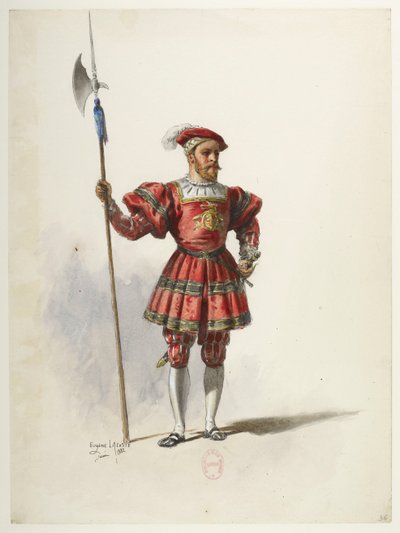 Btv1b84558104 36 - Saint-Saëns - Enrique VIII - Maquettes de costumes - Lacoste - 36. Vestuario de Eugene Lacoste
