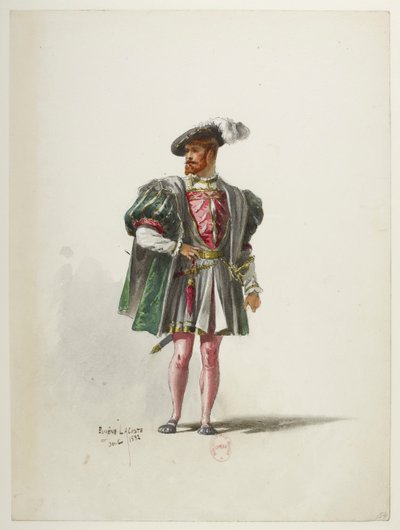 Btv1b84558104 54 - Saint-Saëns - Enrique VIII - Maquettes de costumes - Lacoste - 54. Vestuario de Eugene Lacoste