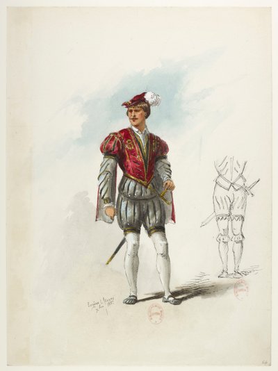 Btv1b84558104 66 - Saint-Saëns - Enrique VIII - Maquettes de costumes - Lacoste - 64th Costume de Eugene Lacoste
