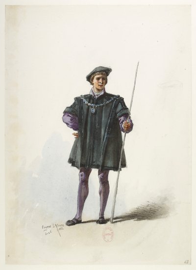 Btv1b84558104 70 - Saint-Saëns - Enrique VIII - Maquettes de costumes - Lacoste - 68a Costume de Eugene Lacoste