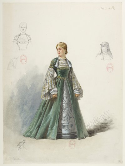 Btv1b84558104 80 - Saint-Saëns - Enrique VIII - Modelos de trajes - Lacoste - 76. Ana de Bolena de Eugene Lacoste