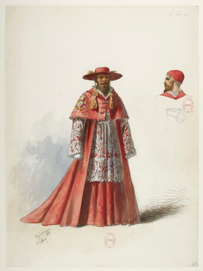 Btv1b84558104 82 - Saint-Saëns - Enrique VIII - Modelos de trajes - Lacoste - 78. Lé legat de Eugene Lacoste