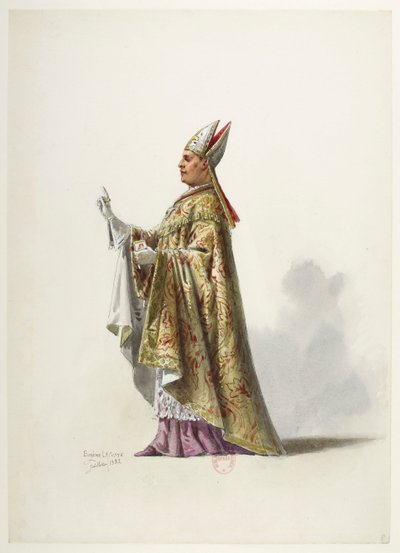 Saint-Saëns - Enrique VIII - Maquetas de disfraces - Lacoste - 8. Disfraz de Eugene Lacoste