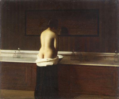 Joven mujer en su tocador, 1898 de Eugène Lomont