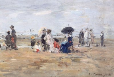 Trouville, Escena de playa de Eugene Louis Boudin