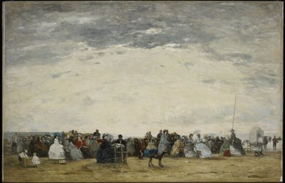 Vacacionistas en la playa de Trouville de Eugene Louis Boudin
