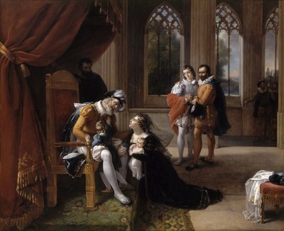 Inés de Castro con Sus Hijos a los Pies de Afonso IV, Rey de Portugal, 1335 de Eugénie Servières
