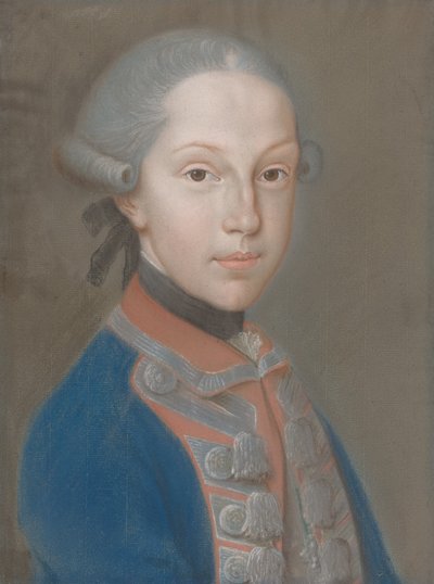 Retrato de un joven en uniforme de European 18th Century