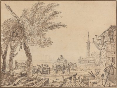 Vista de un Puerto de European 18th Century