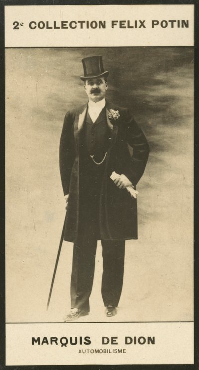 Albert-Jules-Felix-Philippe Marquis De Dion, Automovilismo de European Photographer