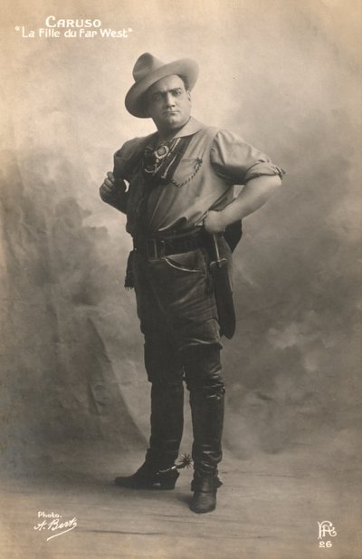 Enrico Caruso en La Fanciulla Del West de Puccini de European Photographer