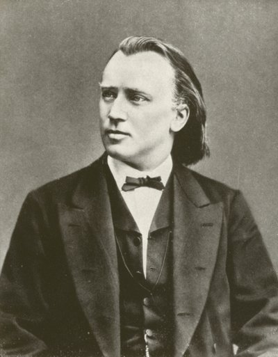 Johannes Brahms, retrato, hacia 1876 (fotografía en blanco y negro) de European Photographer
