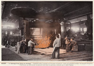 Krupp, El laminado de una placa de blindaje de European Photographer