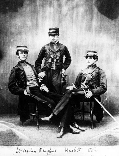 Tenientes Bailey, Playfair y Haslitt, c.1860 de European Photographer