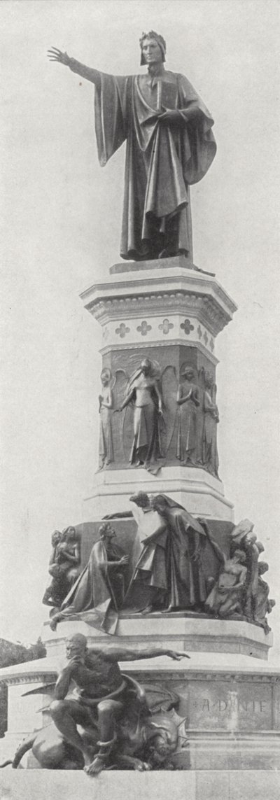 Monumento a Dante Alighieri, Trento (foto en blanco y negro) de European Photographer