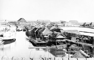 Casas nativas, Saigón, c.1870s de European Photographer