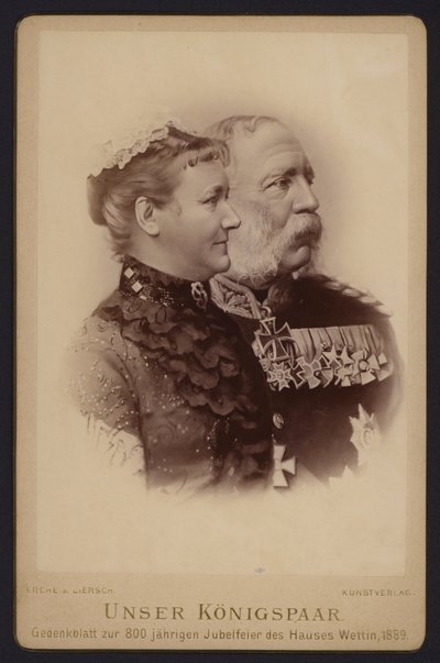 Retrato, Alberto, Rey de Sajonia, y su esposa, anteriormente Princesa Carola de Suecia de European Photographer