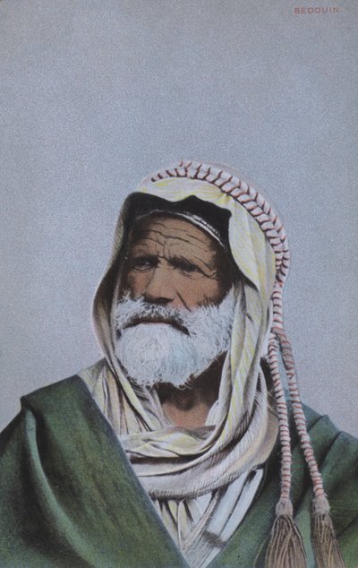 Retrato de un beduino, norte de África (foto coloreada) de European Photographer