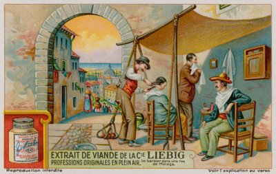 Un barbero en la calle en Málaga de European School